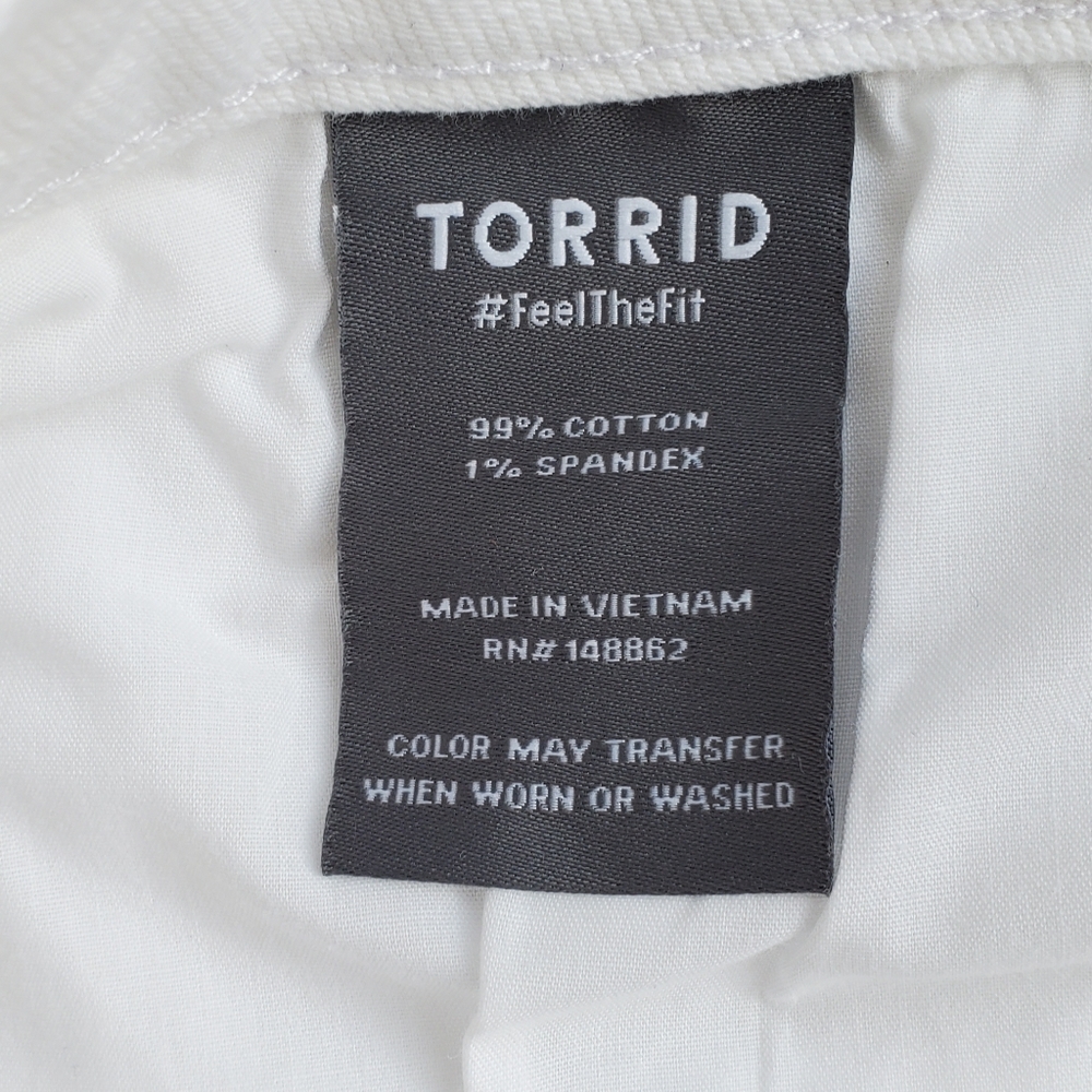 Torrid plus vintage stretch denim high rise distressed shorts, 26/ 49", … - Picture 15 of 15